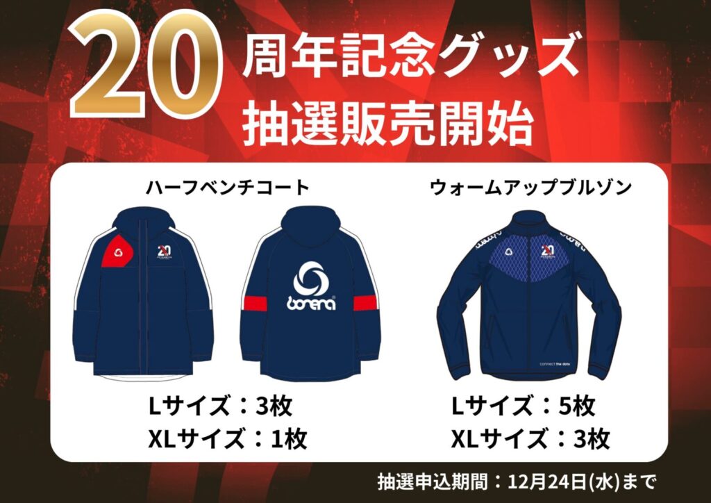 FC刈谷20周年記念グッズ第1弾販売のお知らせ